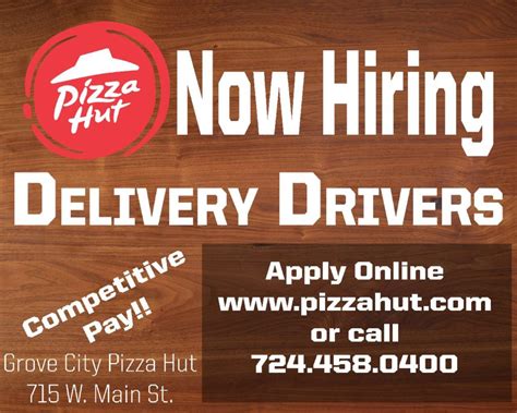 pizza hut hiring drivers